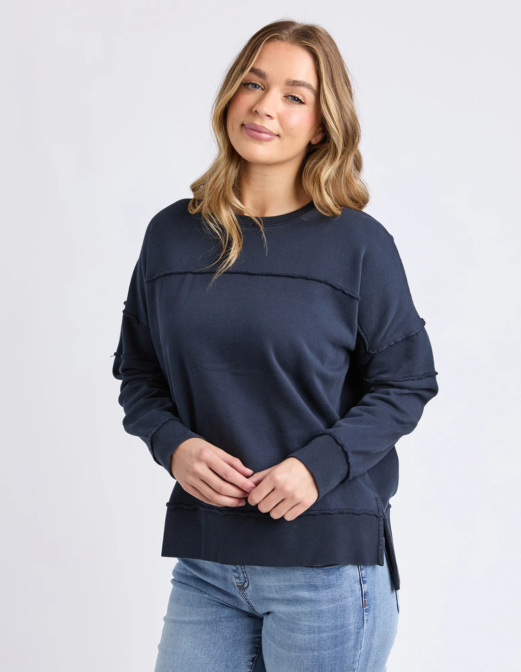 Foxwood Jayne Throw On Fleece - Navy
