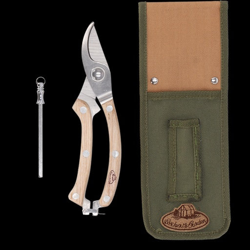 Garden Pruner with Sharpener & Pouch