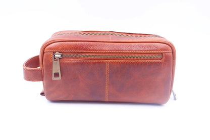 Second Nature Leather | Leather Accessory Bag | Antique Tan