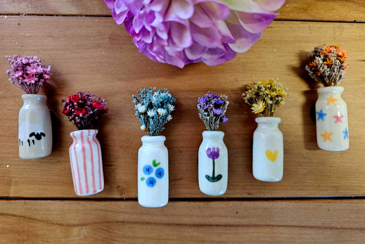 Backyard Ceramics | Dried Flower Vase Magnet | Various Designs