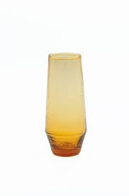 Stemless Champaign Flute Set of 4 Amber