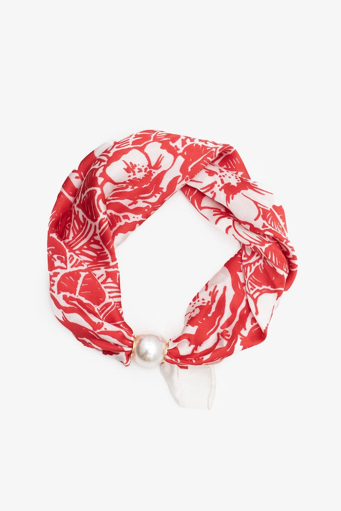 Antler | Pearl Fasten Neck Tie | Rouge