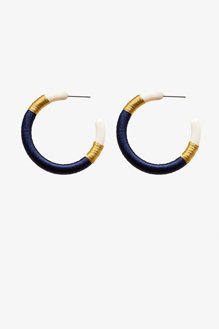 Antler - Earrings - Sia Hoop Navy