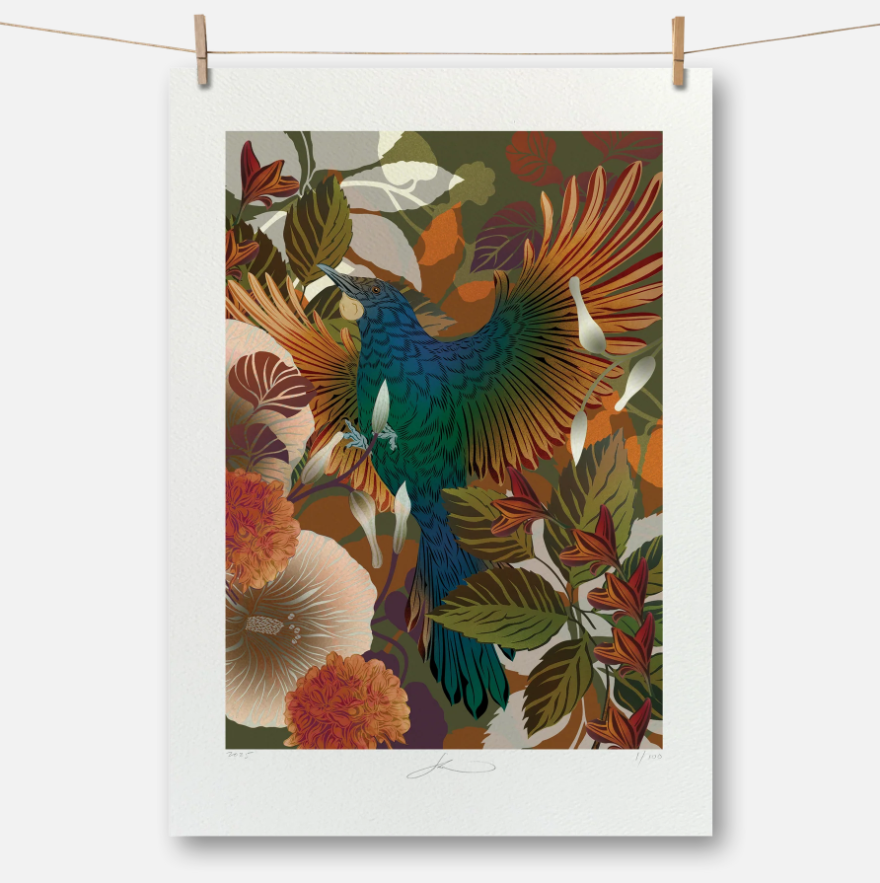 Flox - Autumnul Tūī Boutique Print A4