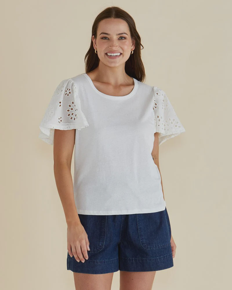 Betty Basics - Lottie Tee - White