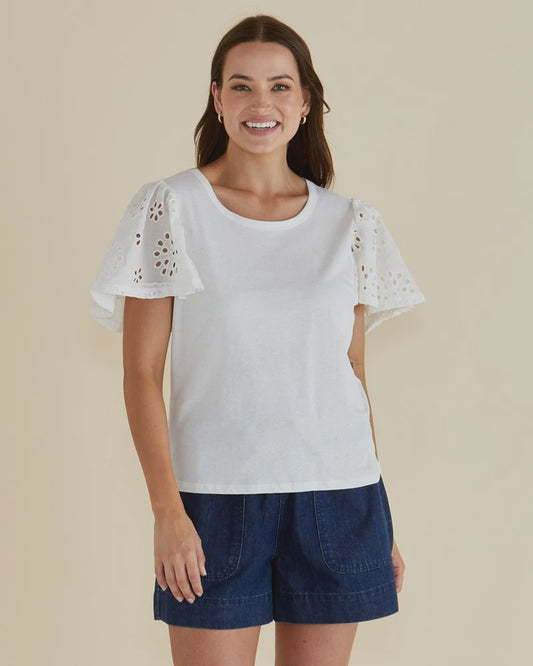 Betty Basics - Lottie Tee - White