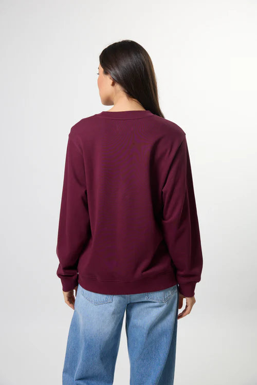 Stella + Gemma Essential Crew - Burgandy Blooms
