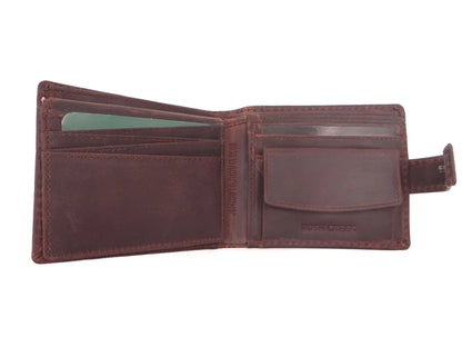 Second Nature Leather | Bush Creek Leather Billfold Wallet with Fastener | Various Colours