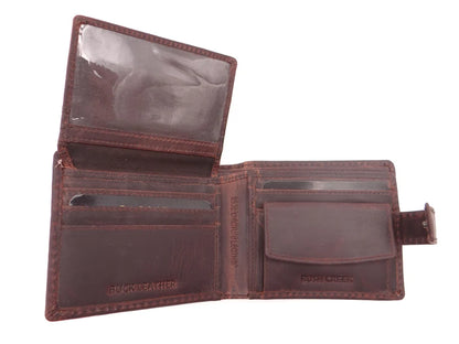Second Nature Leather | Bush Creek Leather Billfold Wallet with Fastener | Various Colours