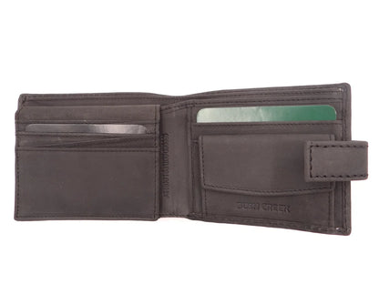 Second Nature Leather | Bush Creek Leather Billfold Wallet with Fastener | Various Colours