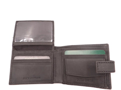 Second Nature Leather | Bush Creek Leather Billfold Wallet with Fastener | Various Colours