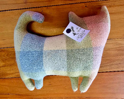 Fully Woolly | Wonky Cat Soft Toy | Pastel