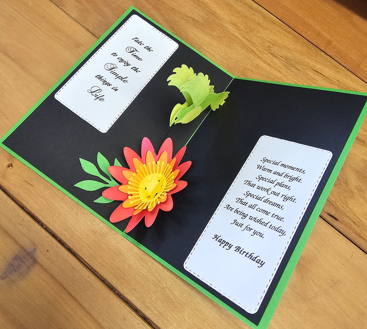 Cards By Flora | Birthday Humming Bird | Handmade Cards