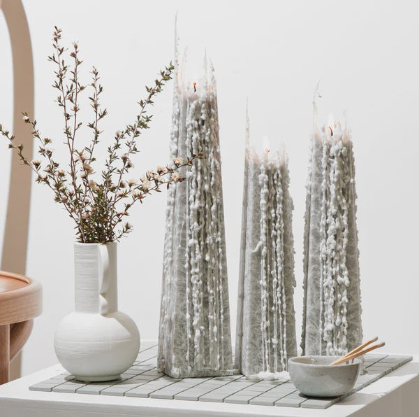 Living Light | Icicle Candle Small 29cm | Black Iris