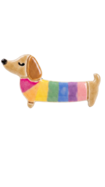 Backyard Ceramics | Sausage Dog Magnet | Various Colours