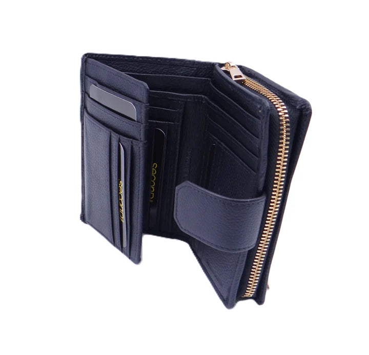 Second Nature Leather | Medium Tab Wallet with Zip | Various Colours