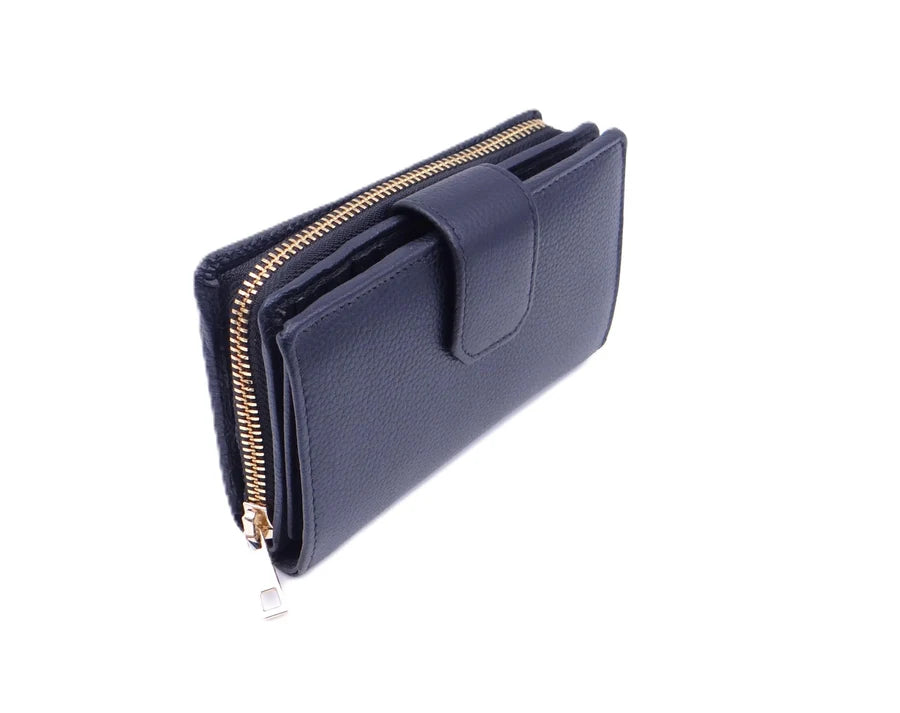 Second Nature Leather | Medium Tab Wallet with Zip | Various Colours