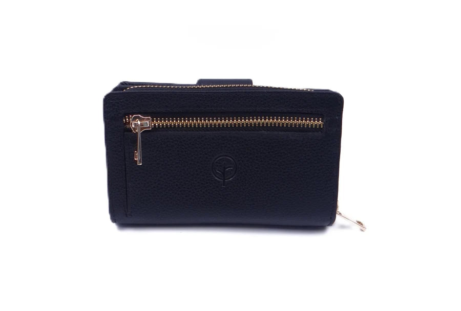 Second Nature Leather | Medium Tab Wallet with Zip | Various Colours