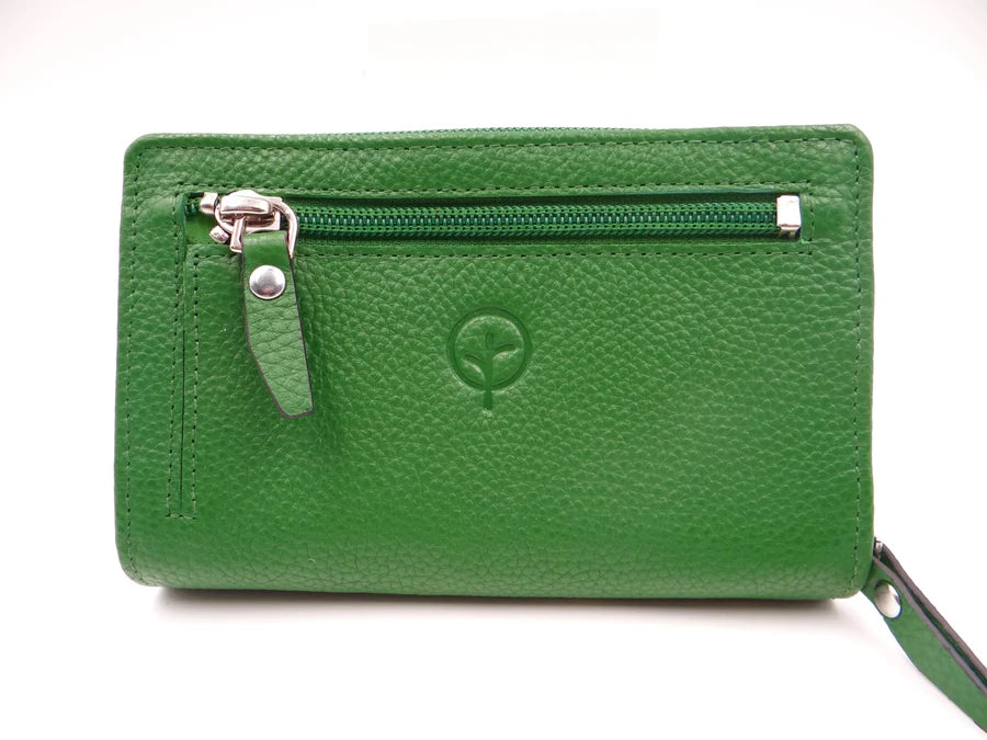 Second Nature Leather | Medium Tab Wallet with Zip | Various Colours