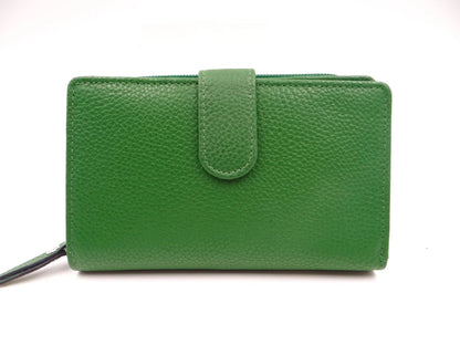 Second Nature Leather | Medium Tab Wallet with Zip | Various Colours