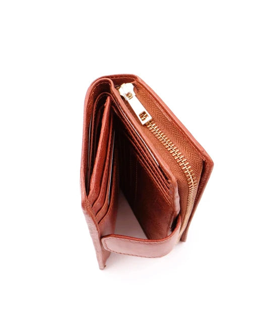 Second Nature Leather | Medium Tab Wallet with Zip | Various Colours