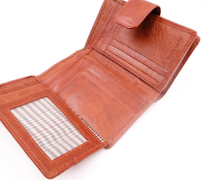 Second Nature Leather | Medium Tab Wallet with Zip | Various Colours