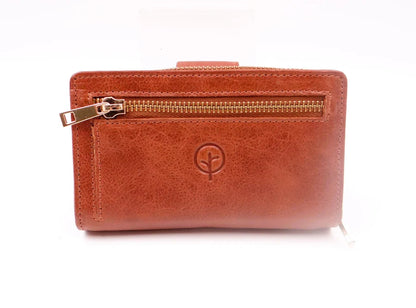 Second Nature Leather | Medium Tab Wallet with Zip | Various Colours