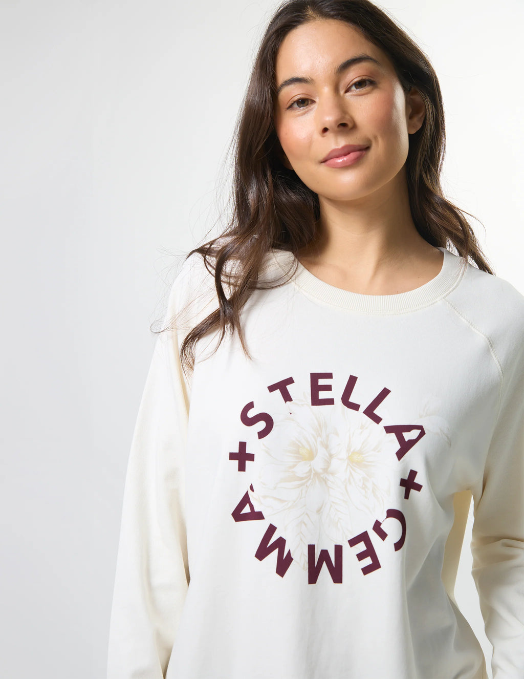 Stella + Gemma Classic Sweat - Cream Burgandy