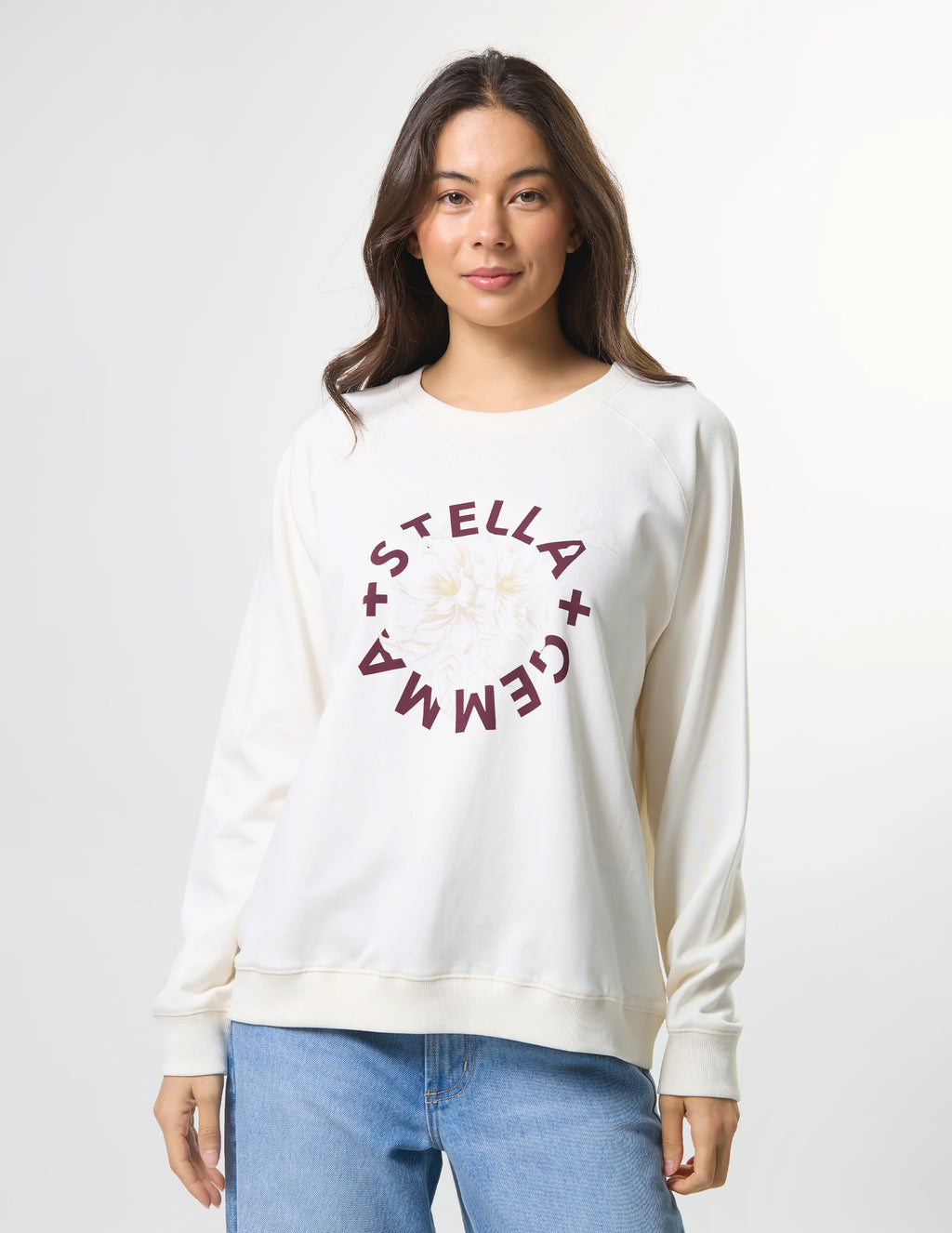 Stella + Gemma Classic Sweat - Cream Burgandy