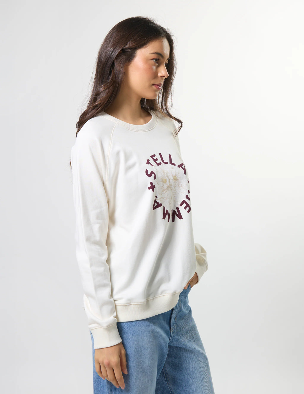 Stella + Gemma Classic Sweat - Cream Burgandy