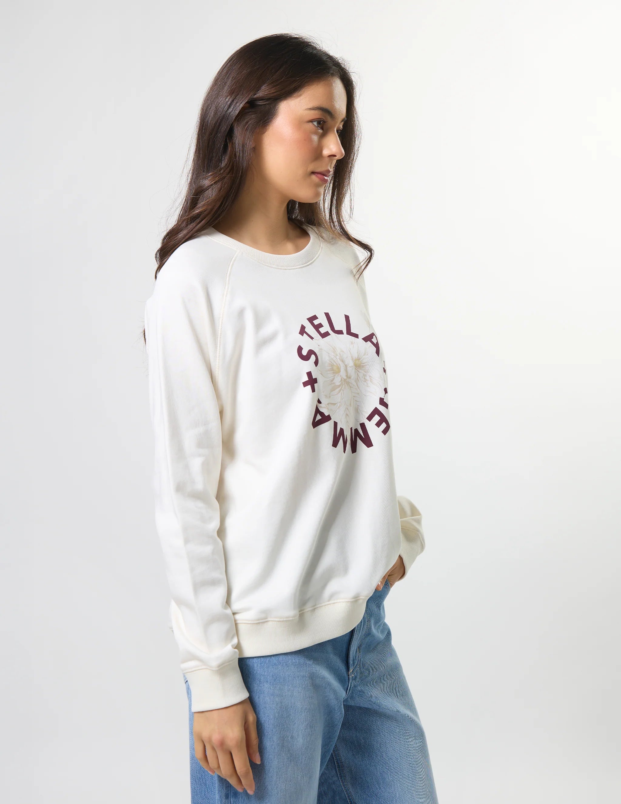 Stella + Gemma Classic Sweat - Cream Burgandy