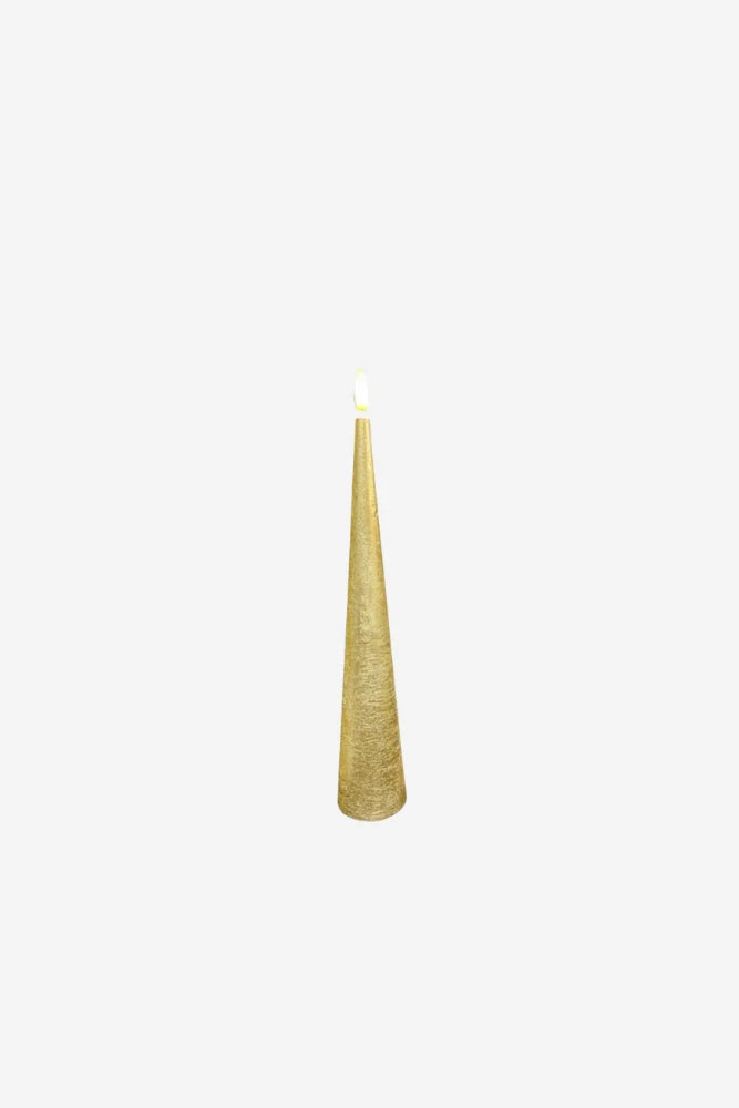 Stellar Haus - Gold LED Cone Candle