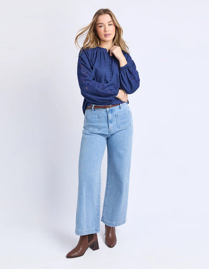 Foxwood Carlson Blouse - Midnight Blue