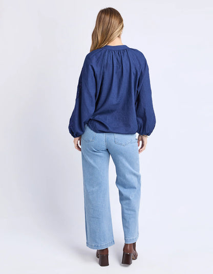 Foxwood Carlson Blouse - Midnight Blue
