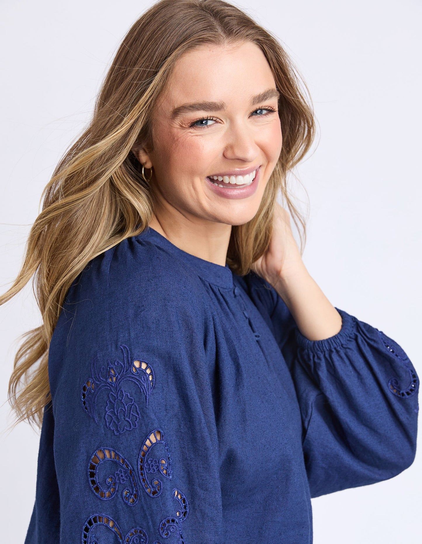 Foxwood Carlson Blouse - Midnight Blue