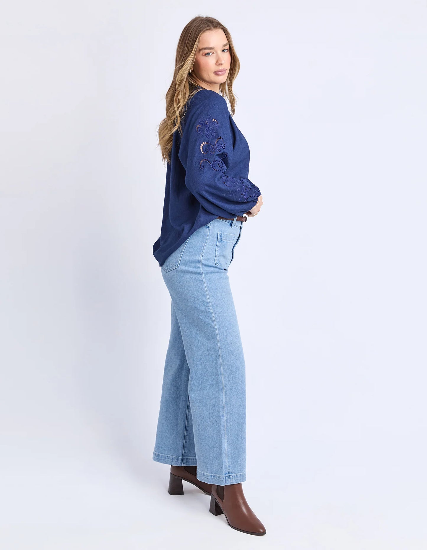Foxwood Carlson Blouse - Midnight Blue
