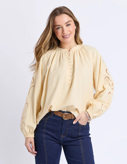 Foxwood Carlson Blouse - Pale Yellow