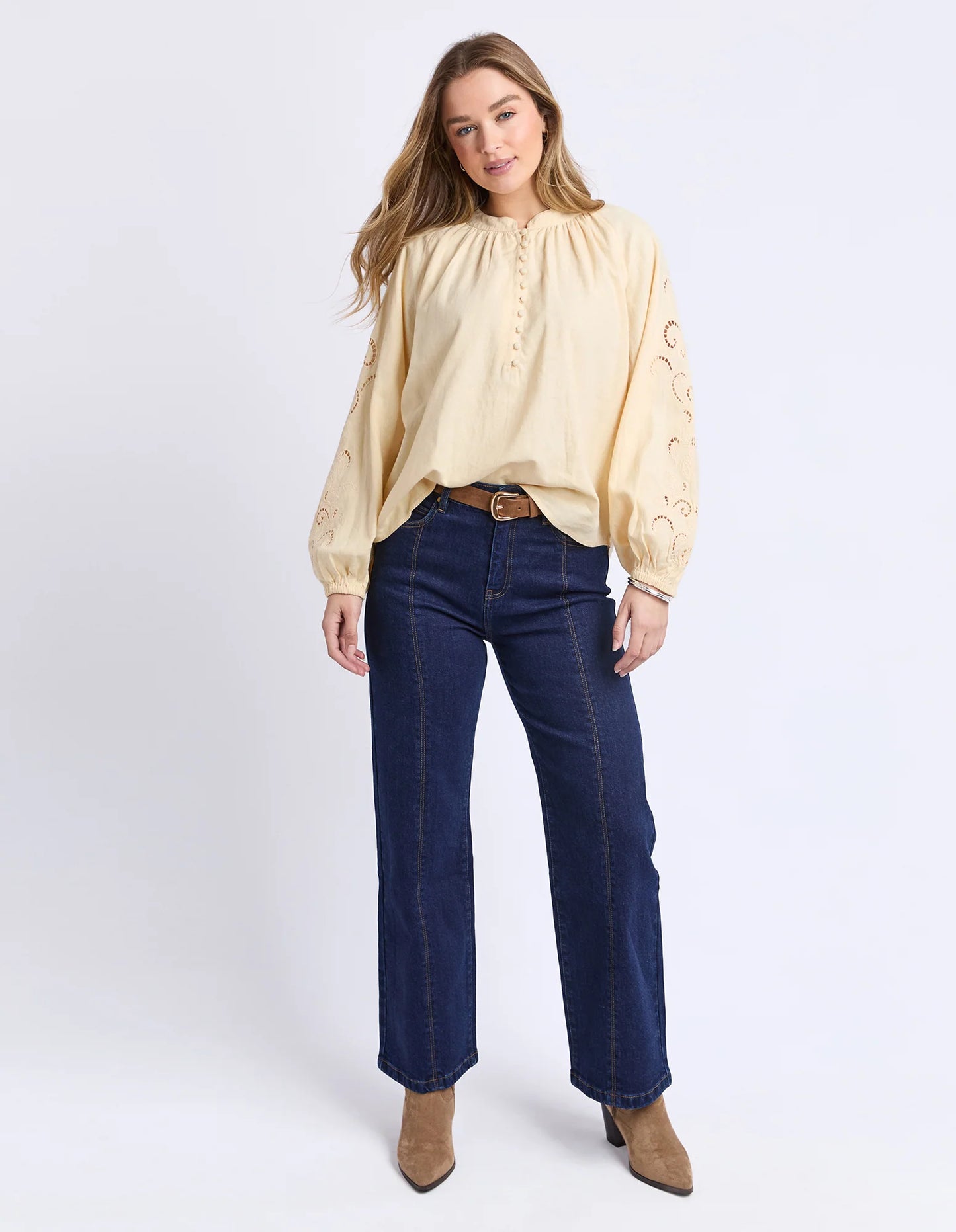 Foxwood Carlson Blouse - Pale Yellow