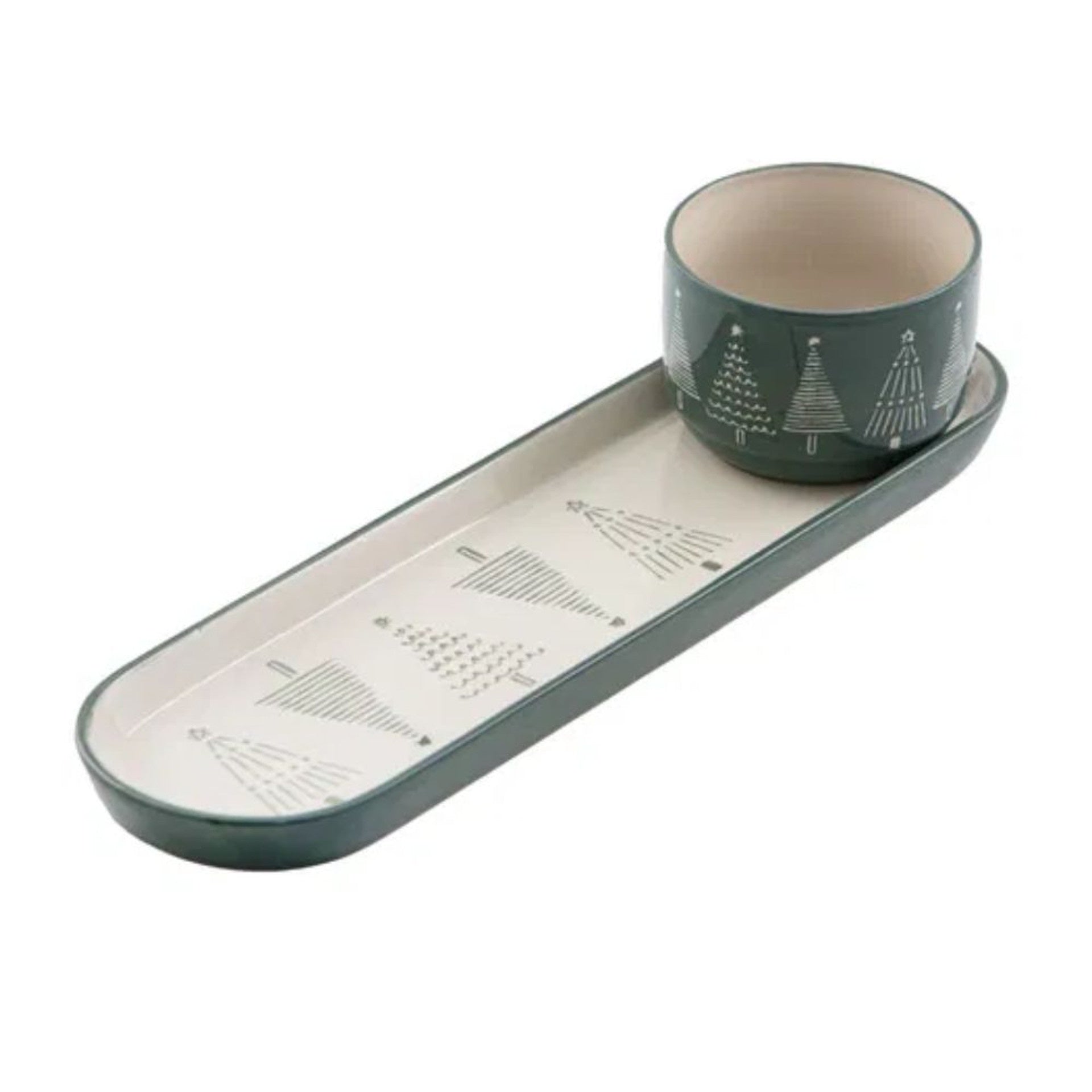 Ladelle - Christmas Evergreen Plate with Bowl