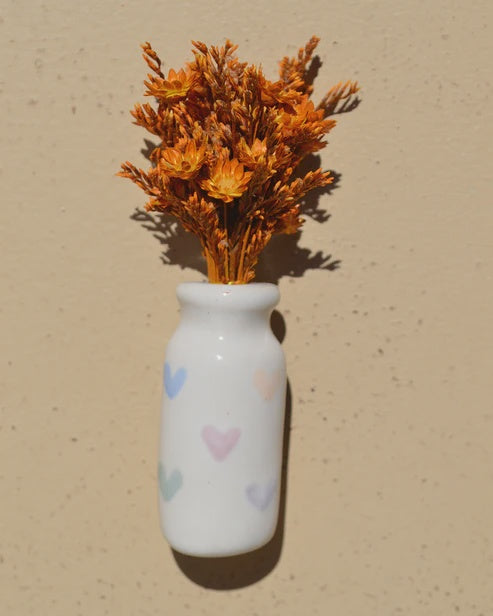 Dried Flower Colourful Hearts Magnet