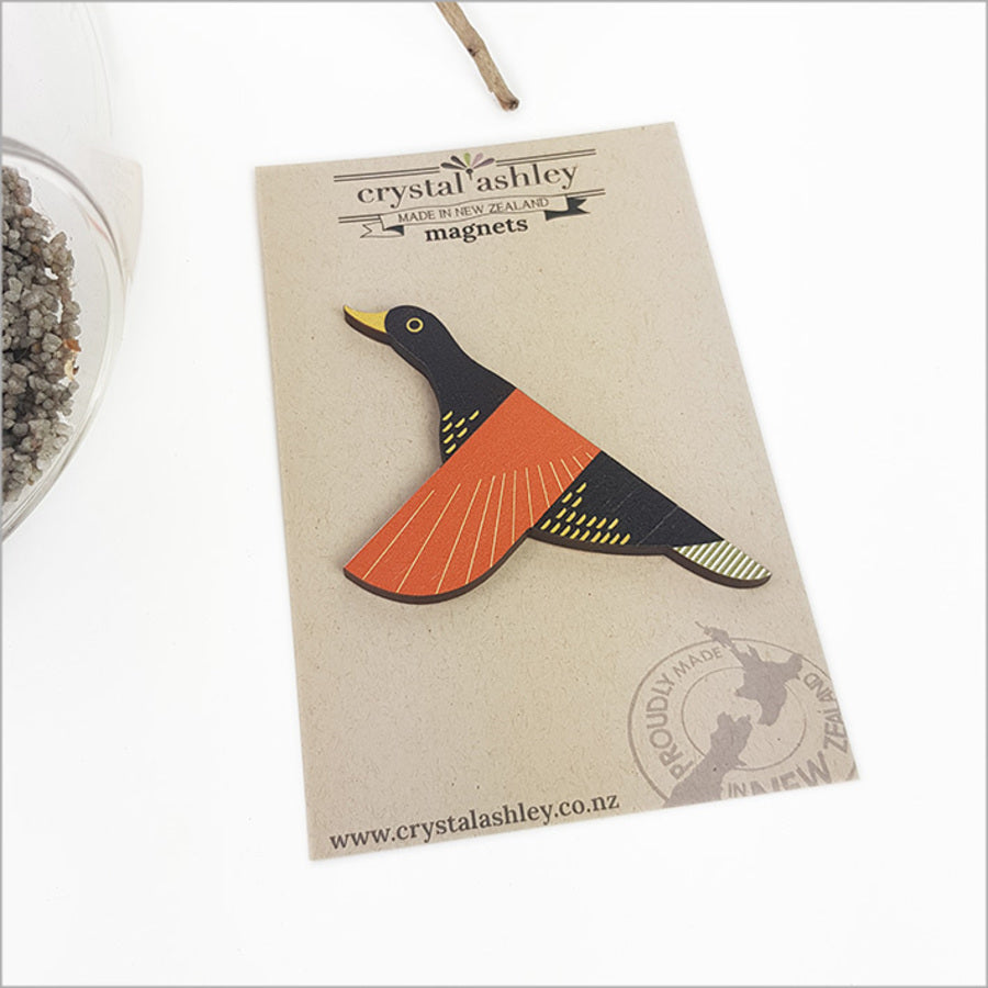Crystal Ashley - Kiwiana Folk Bird Magnets