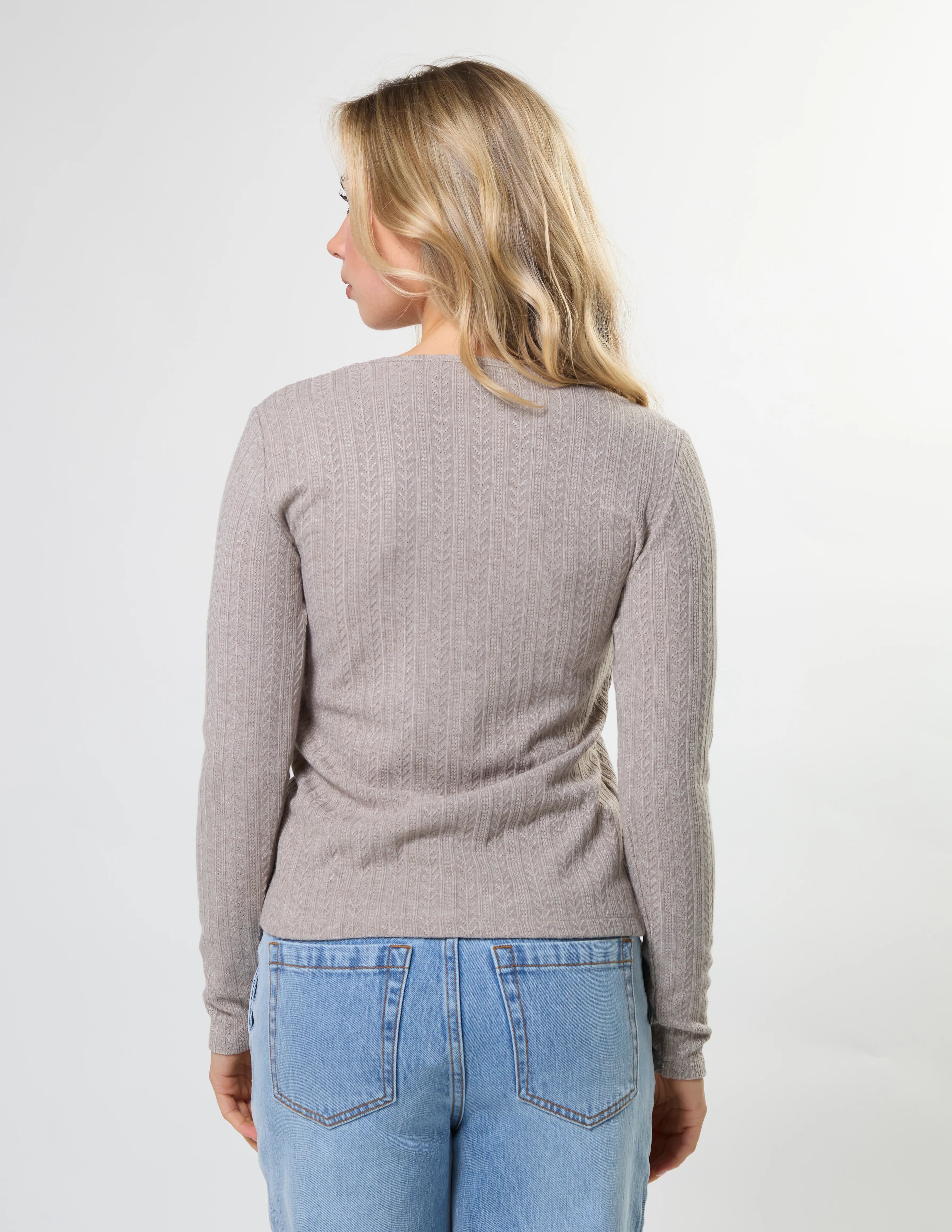 Stella & Gemma Everlay Top - Sable Grey
