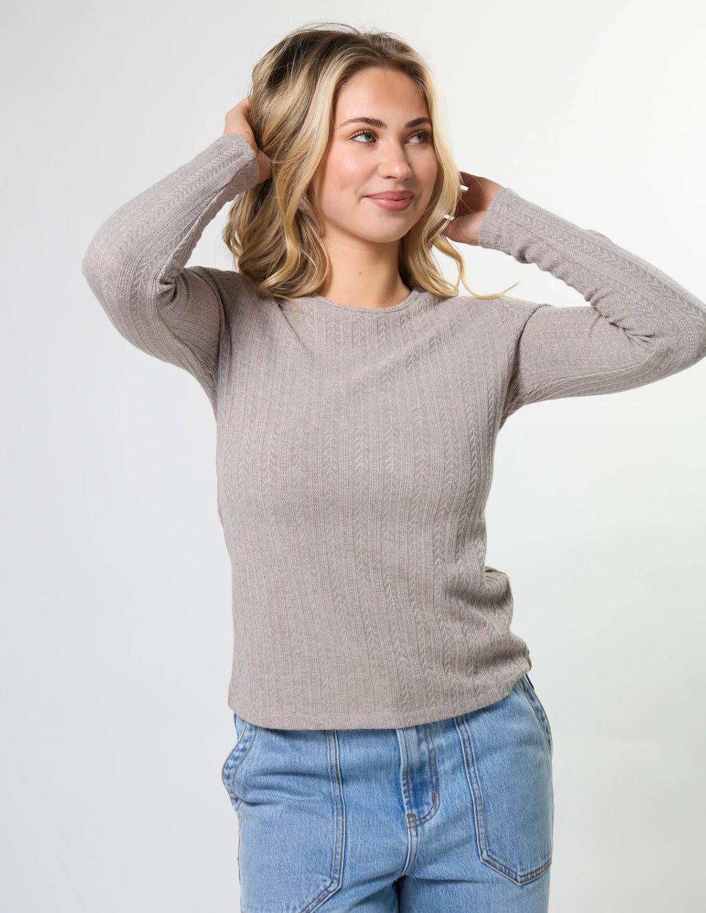Stella & Gemma Everlay Top - Sable Grey