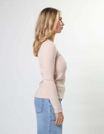 Stella & Gemma Everlay Top - Rosewater Beige