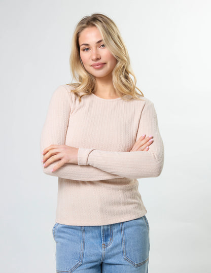 Stella & Gemma Everlay Top - Rosewater Beige