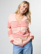 Stella + Gemma | Stripe Cardigan | Canyon Rose