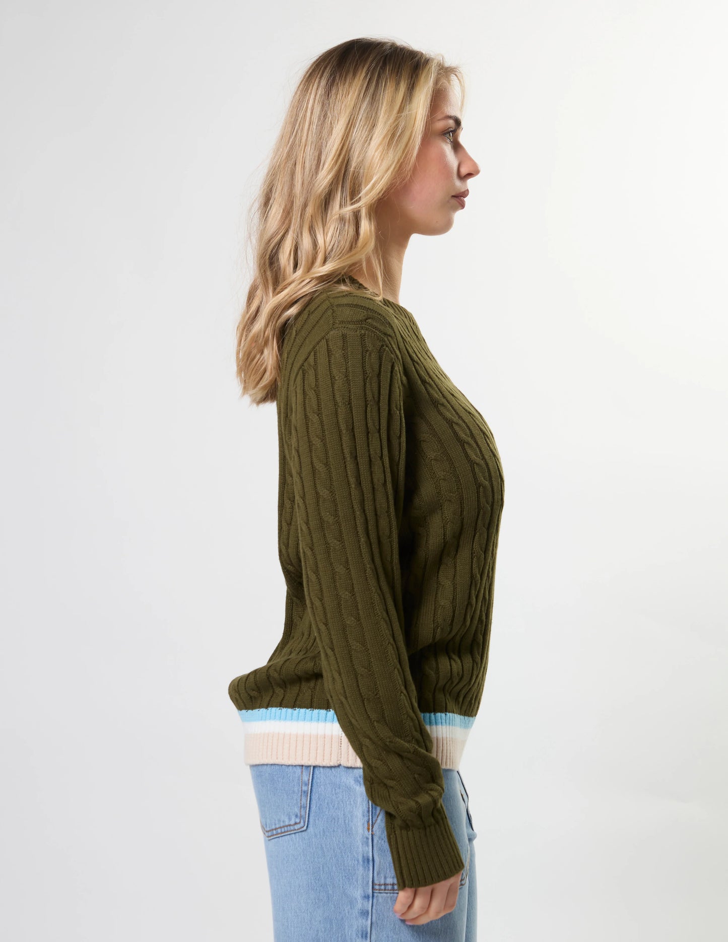Stella & Gemma Cable Crew Khaki