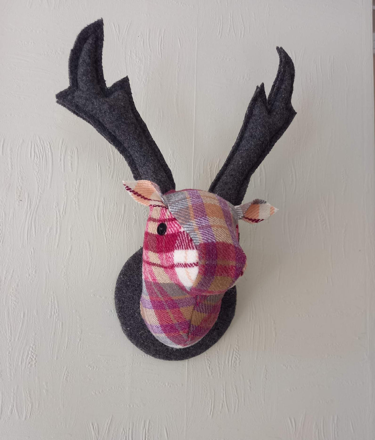 Fully Woolly | Vintage Wool Stag Wall Hanging | Elderberry