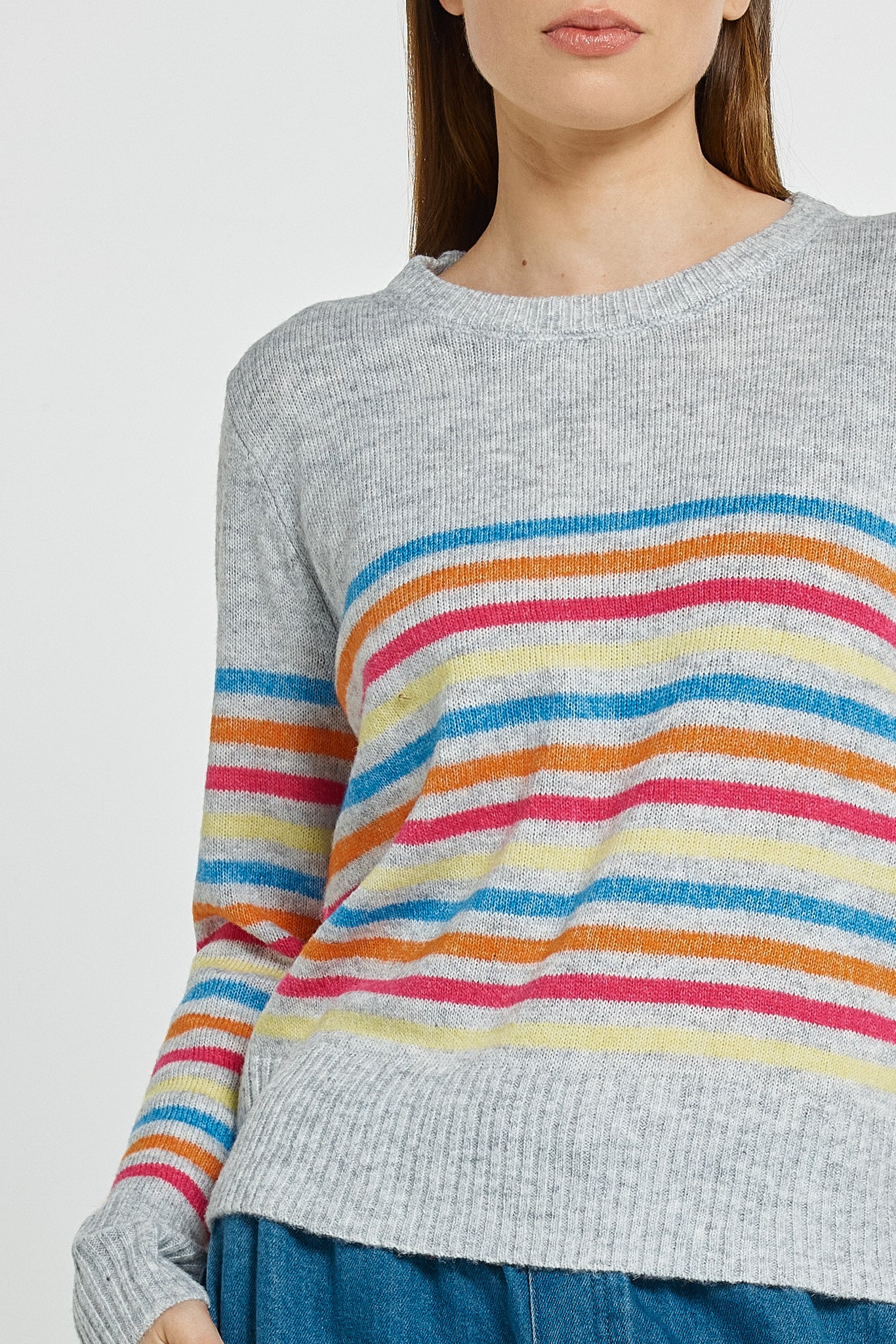 Betty Basics - Elinda Sweater - Rainbow Stripe