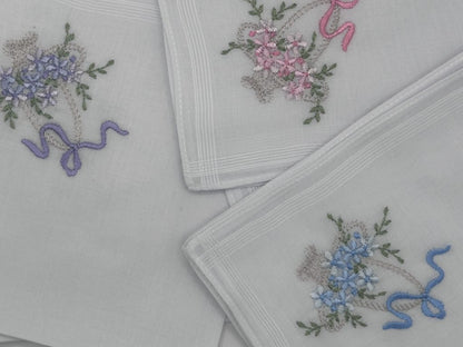 The Specialty House | Ladies Hankies | Embroidered Basket
